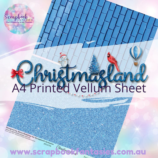 Christmasland A4 Printed Vellum Sheet - Halves 1 2511074
