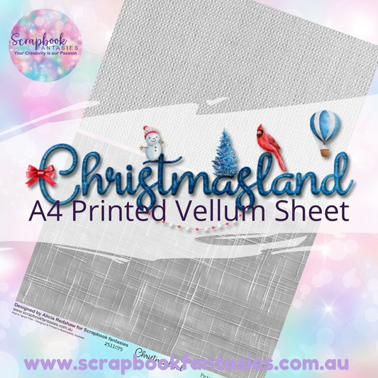 Christmasland A4 Printed Vellum Sheet - Halves 2 2511075