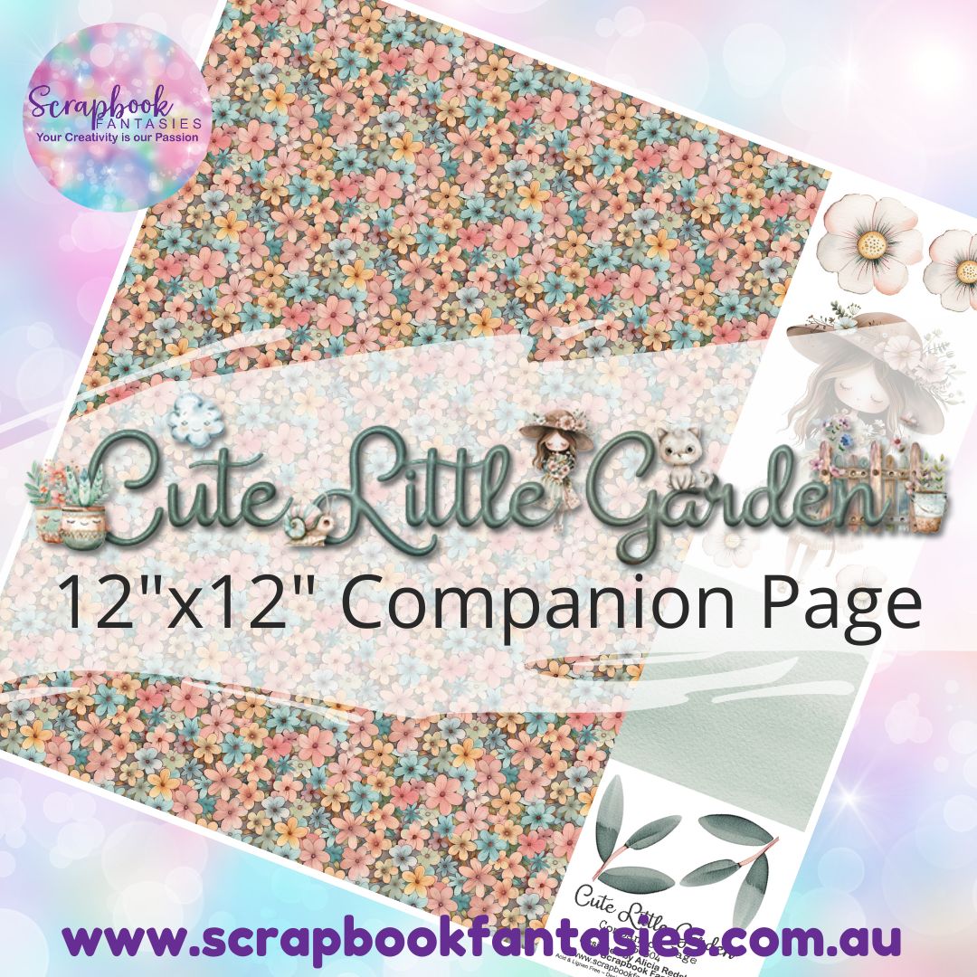 Cute Little Garden 12"x12" Single-sided Companion Page - Flower Girl 250504