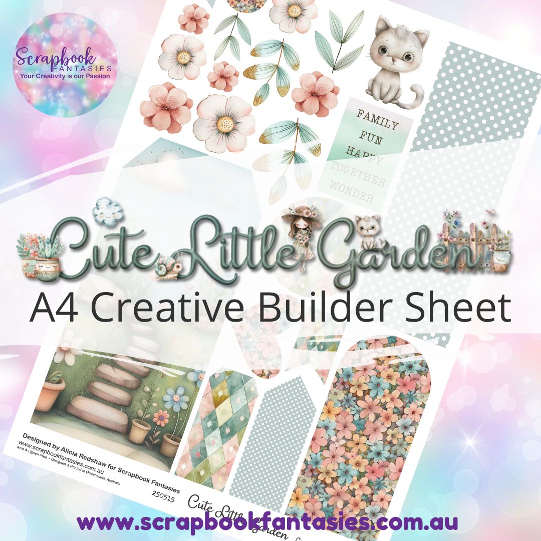 Cute Little Garden A4 Creative Builder Sheet 250515