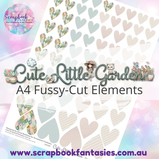 Cute Little Garden A4 Colour Fussy-Cut Elements - Hearts 1-1 250529