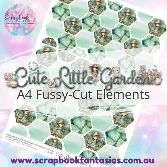 Cute Little Garden A4 Colour Fussy-Cut Elements - Hexagons 1 250531