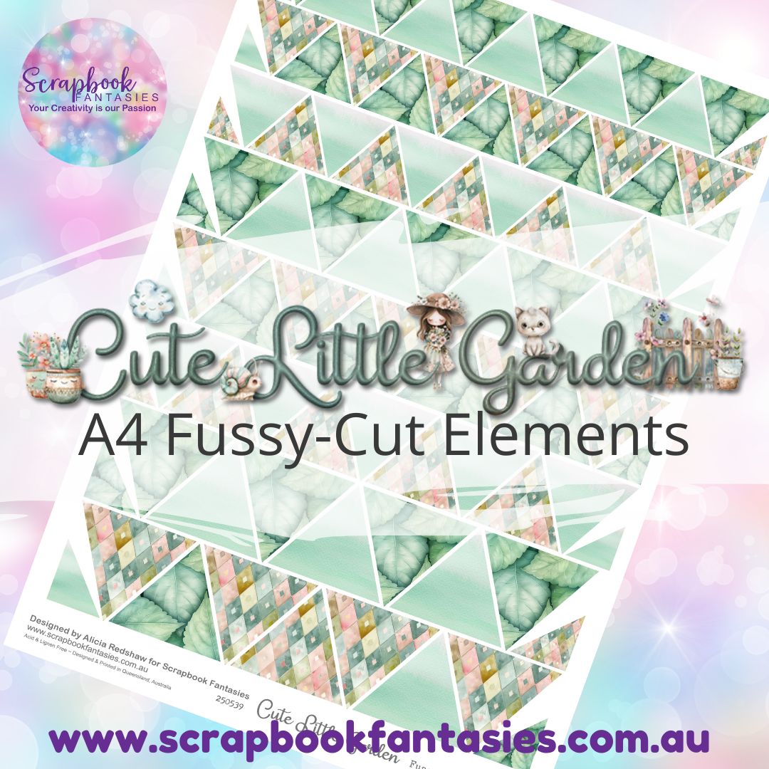 Cute Little Garden A4 Colour Fussy-Cut Elements - Triangles 1 250539