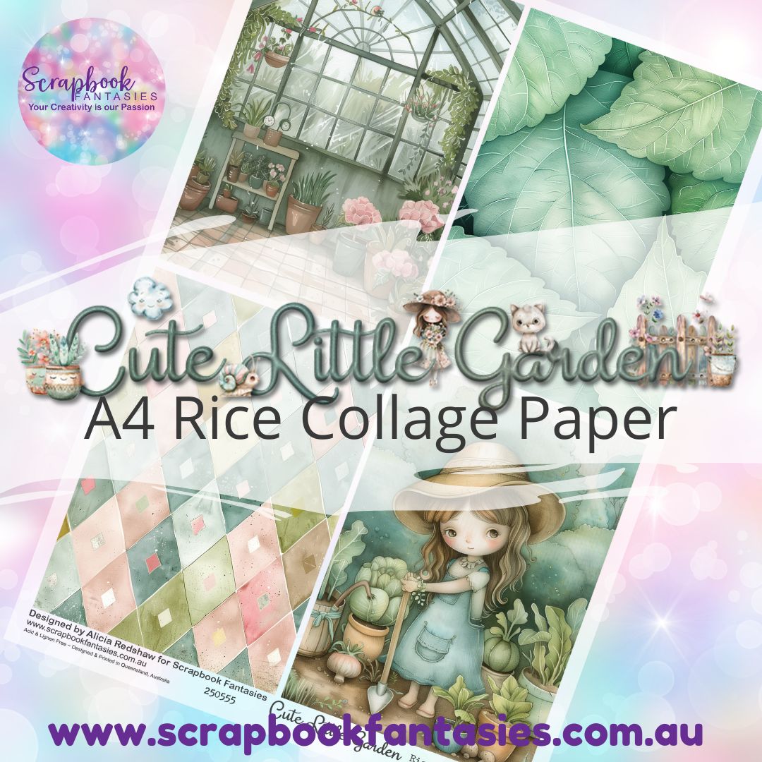 Cute Little Garden A4 Rice Collage Paper - Quarters 1 250555