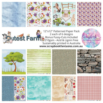 Cutest Farm 12x12 Double-Sided Patterned Paper Pack - Designed by Alicia Redshaw 233200