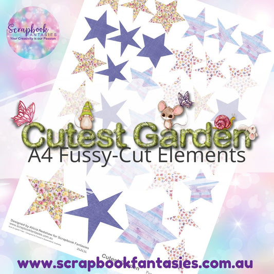 Cutest Garden A4 Colour Fussy-Cut Elements - Stars 2 242434