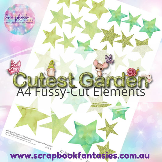 Cutest Garden A4 Colour Fussy-Cut Elements - Stars 3 242435