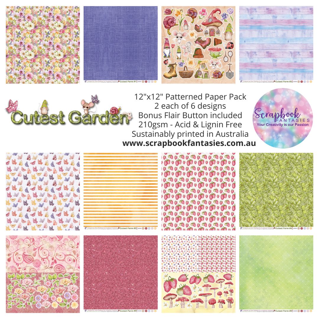 Cutest Garden 12x12 Double-Sided Patterned Paper Pack - 242400