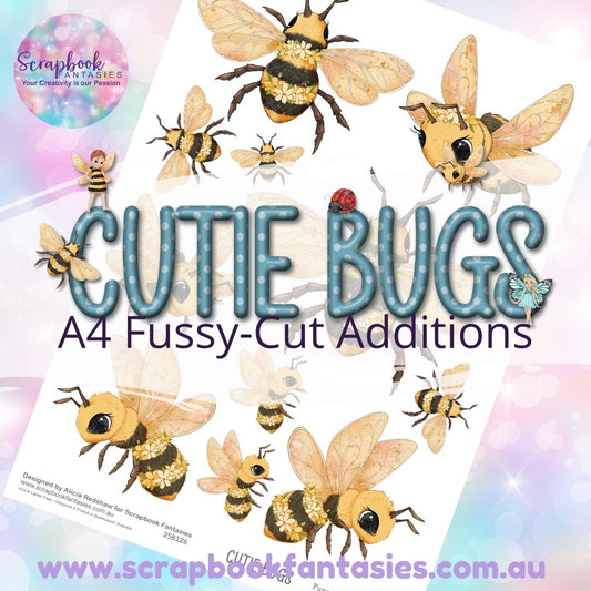 Cutie Bugs A4 Colour Fussy-Cut Additions - Bees 258126