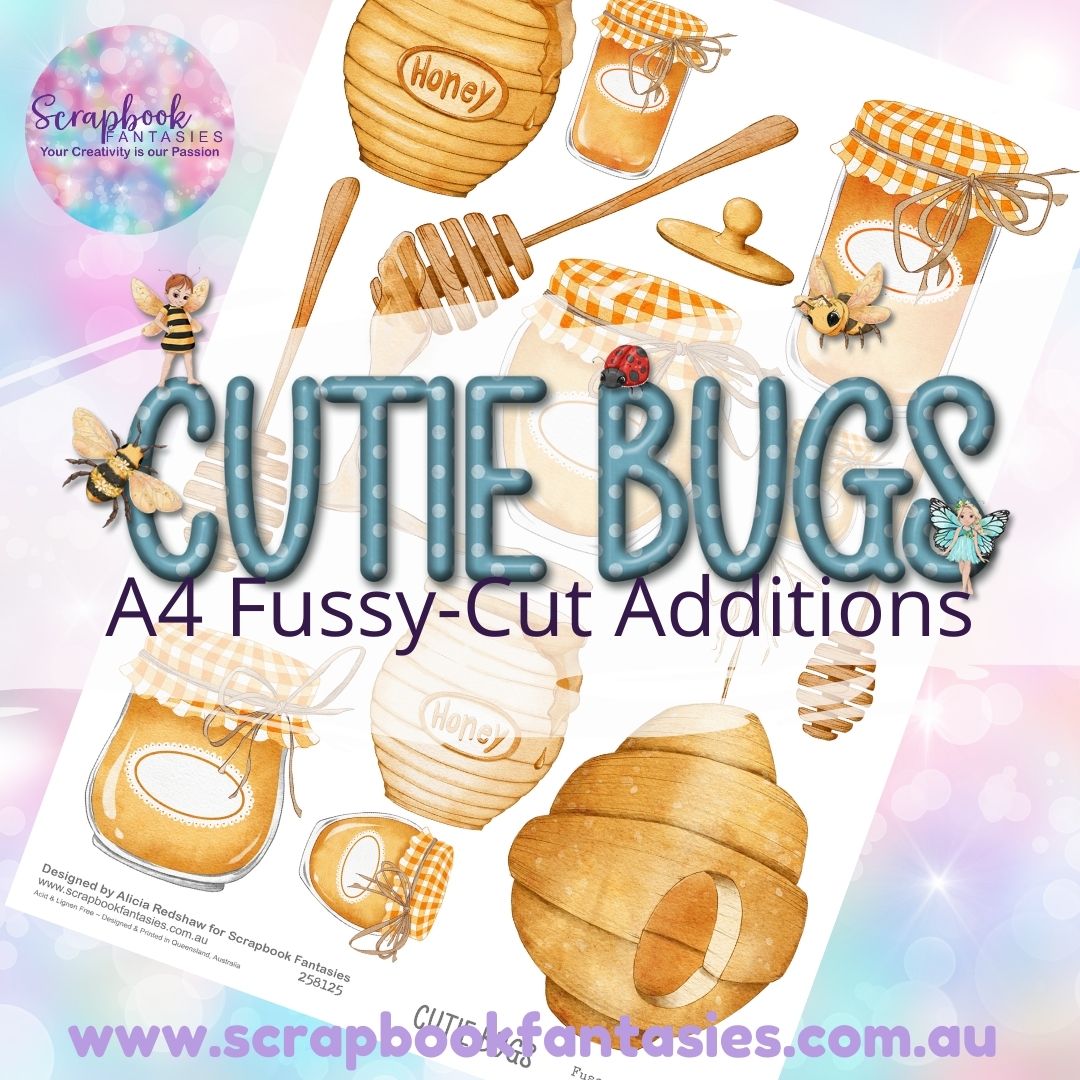 Cutie Bugs A4 Colour Fussy-Cut Additions - Honey 258125