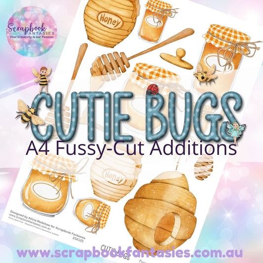 Cutie Bugs A4 Colour Fussy-Cut Additions - Honey 258125