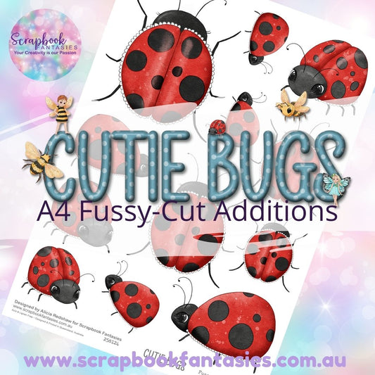 Cutie Bugs A4 Colour Fussy-Cut Additions - Ladybugs 258124