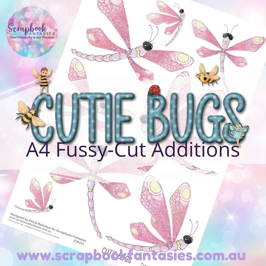 Cutie Bugs A4 Colour Fussy-Cut Additions - Pink Dragonflies 258121