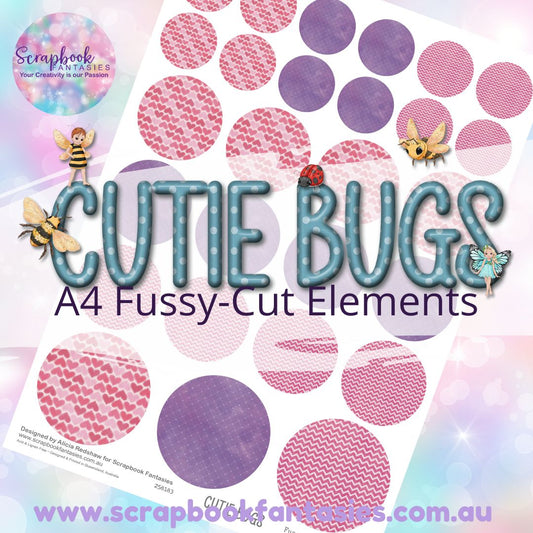 Cutie Bugs A4 Colour Fussy-Cut Elements - Circles 3 258183