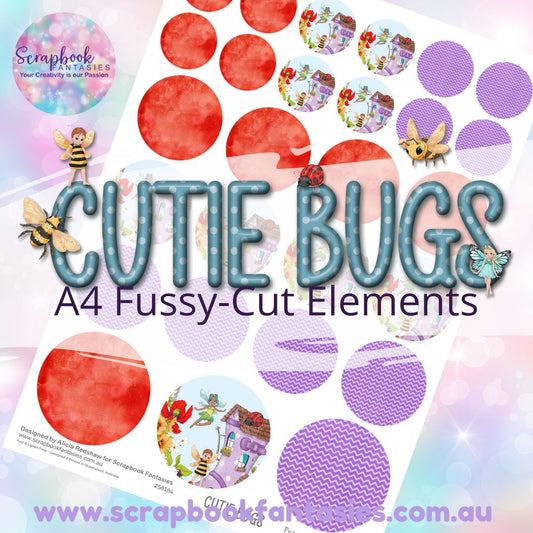 Cutie Bugs A4 Colour Fussy-Cut Elements - Circles 4 258184