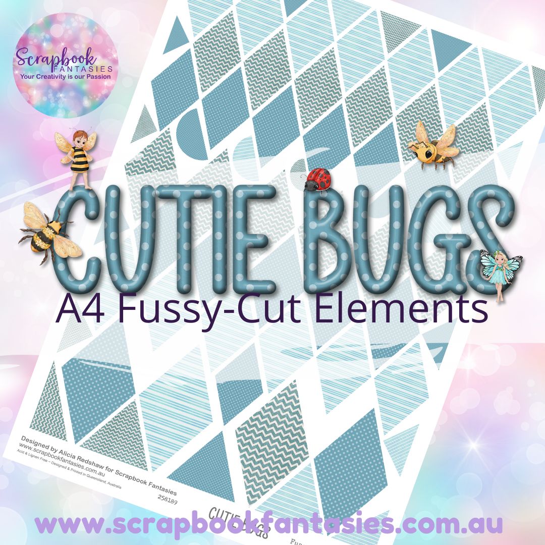 Cutie Bugs A4 Colour Fussy-Cut Elements - Diamonds 3 258189