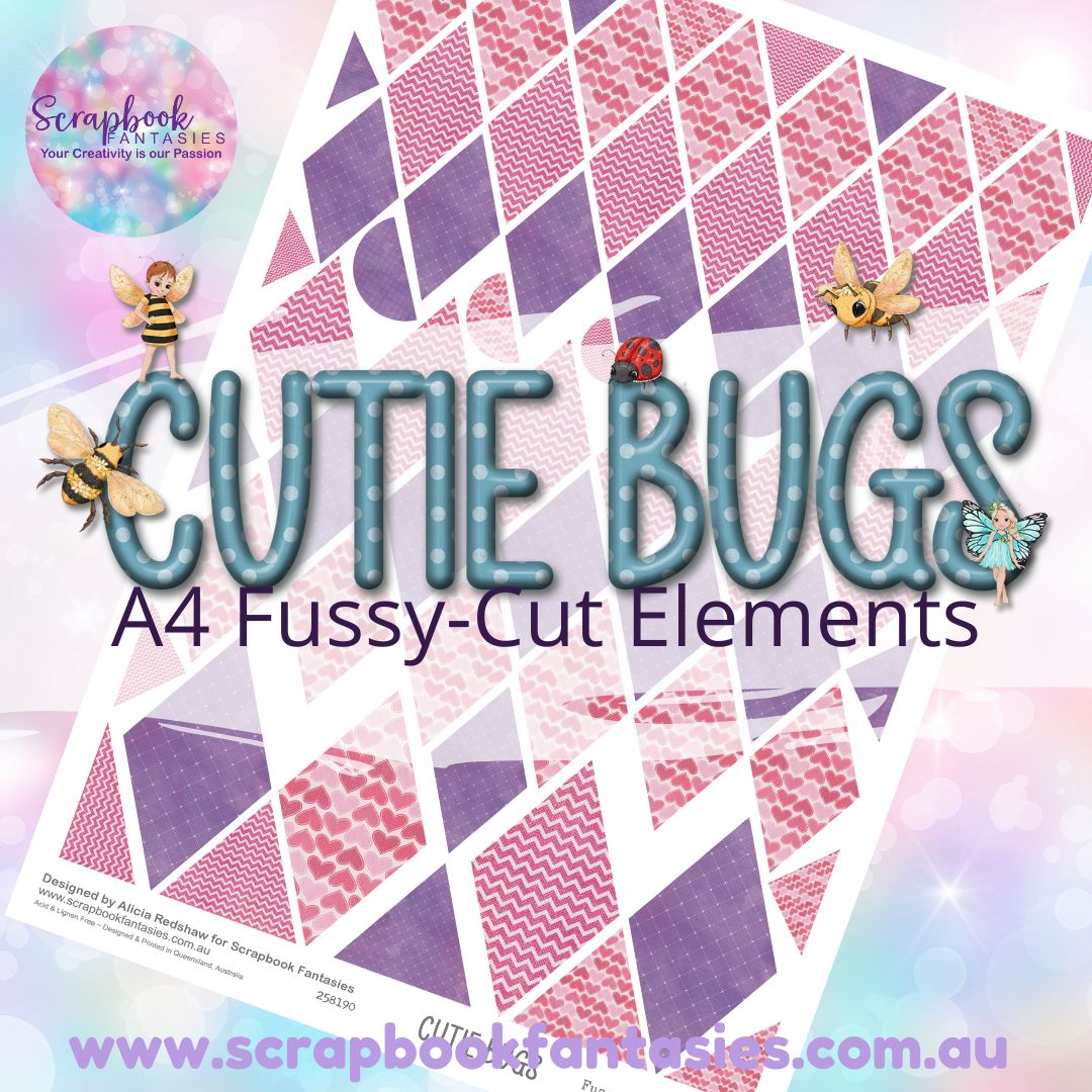 Cutie Bugs A4 Colour Fussy-Cut Elements - Diamonds 4 258190