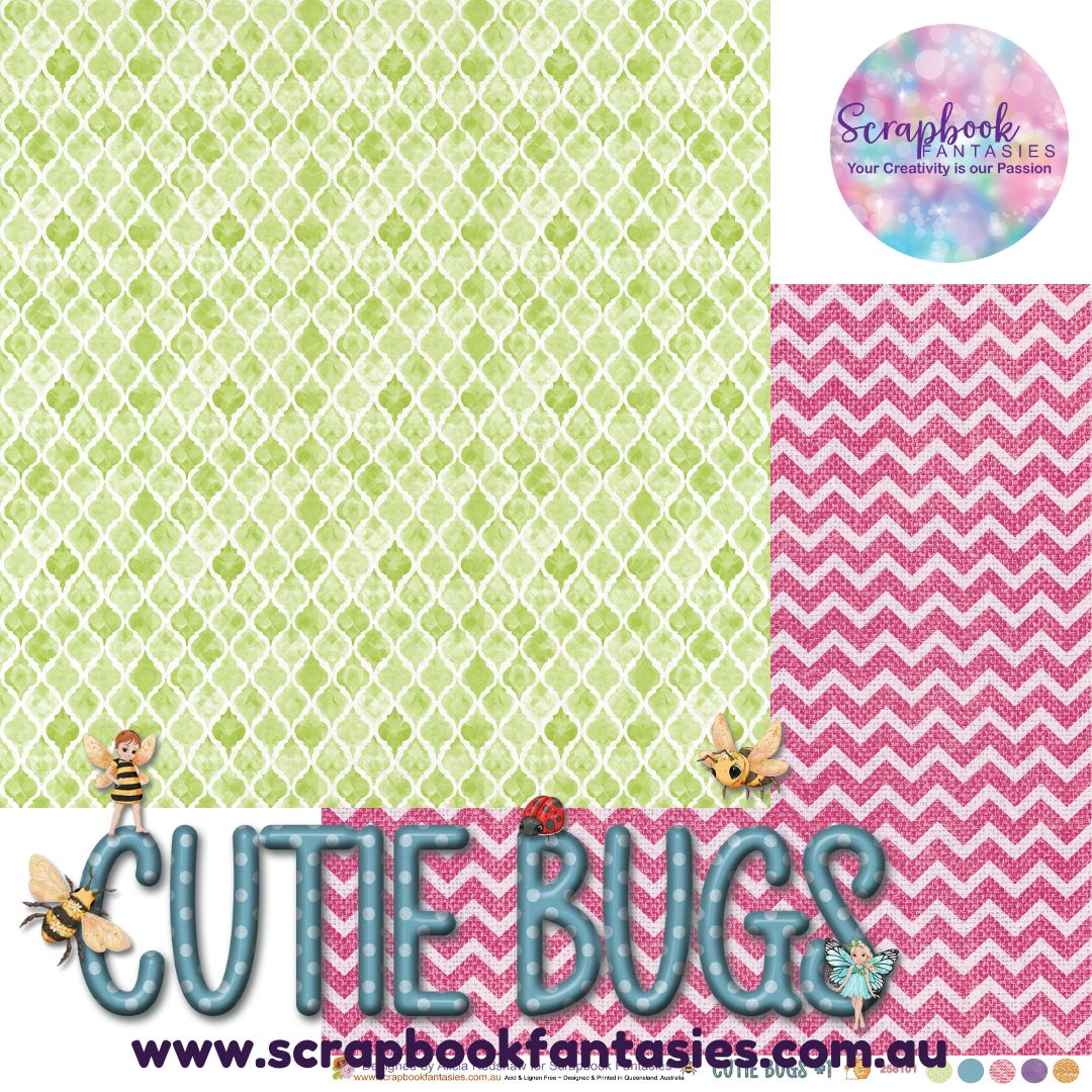 Cutie Bugs 12x12 Double-Sided Patterned Paper 1 - 258101