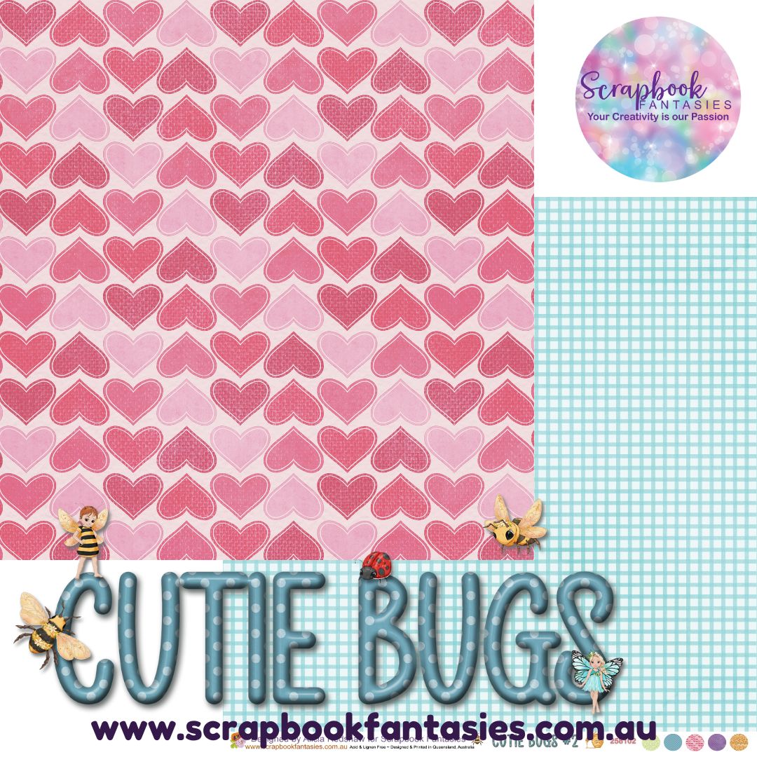 Cutie Bugs 12x12 Double-Sided Patterned Paper 2 - 258102
