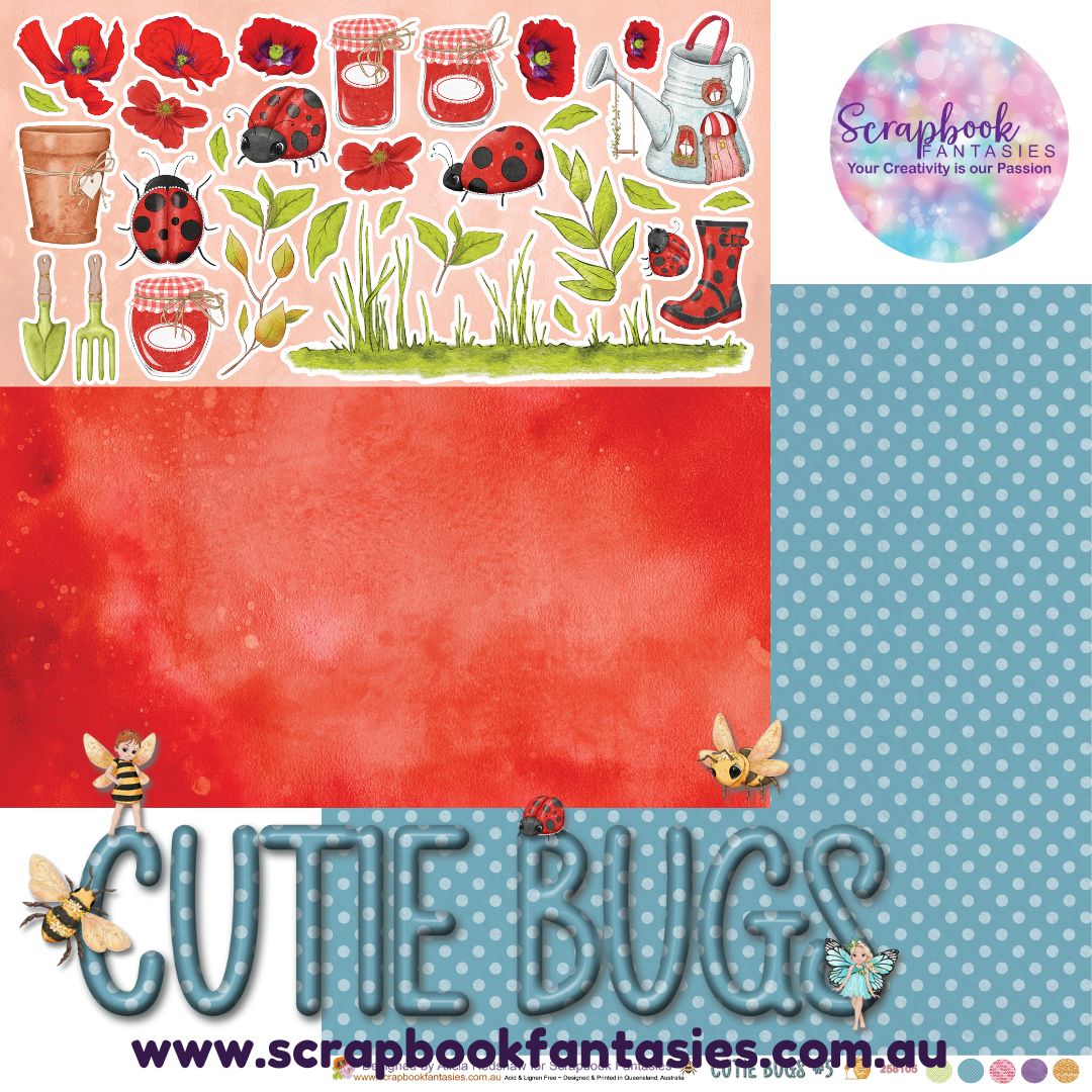 Cutie Bugs 12x12 Double-Sided Patterned Paper 5 - 258105