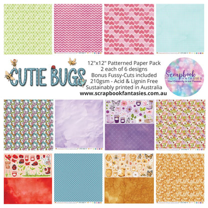 Cutie Bugs 12x12 Double-Sided Patterned Paper Pack - 258100
