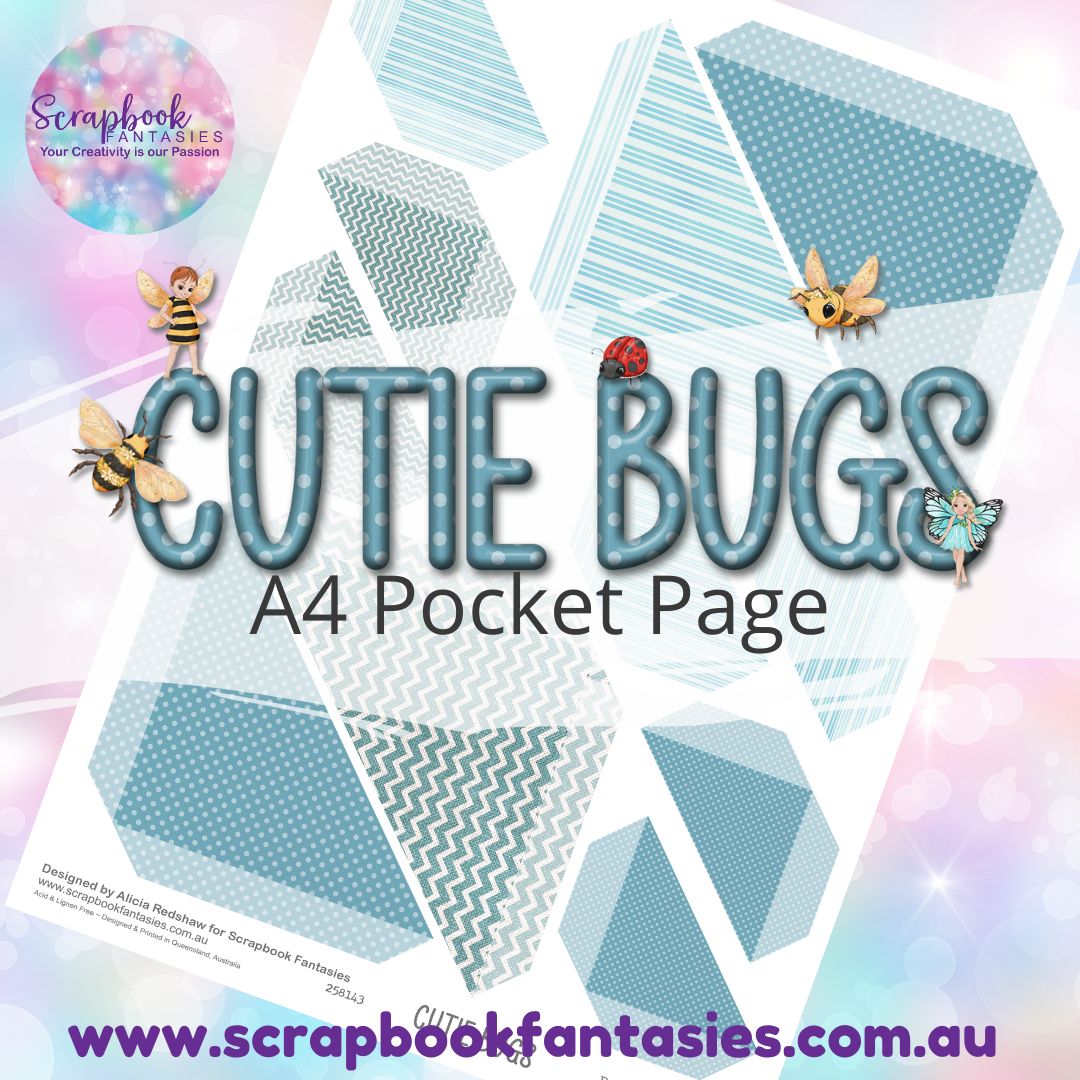 Cutie Bugs A4 Colour Pocket Page - Straight Corners 2 258143