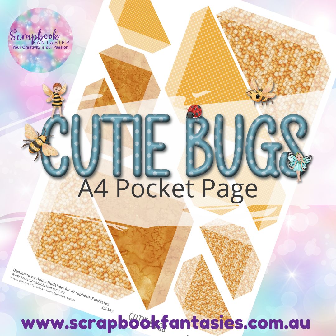 Cutie Bugs A4 Colour Pocket Page - Straight Corners 6 258147