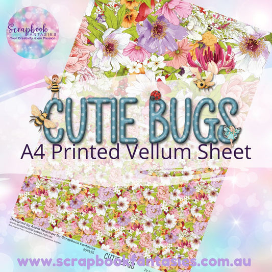 Cutie Bugs A4 Printed Vellum Sheet - Halves 2 258155