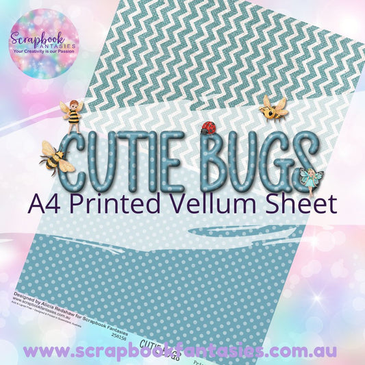 Cutie Bugs A4 Printed Vellum Sheet - Halves 5 258158