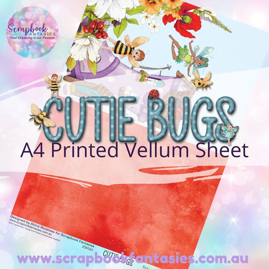Cutie Bugs A4 Printed Vellum Sheet - Halves 7 258160