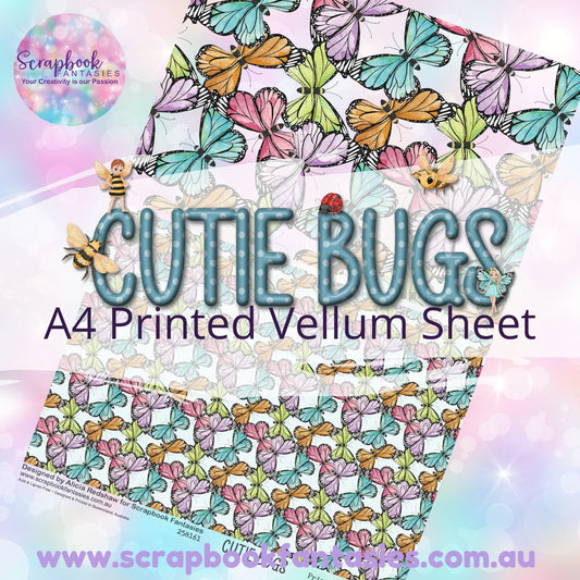 Cutie Bugs A4 Printed Vellum Sheet - Halves 8 258161