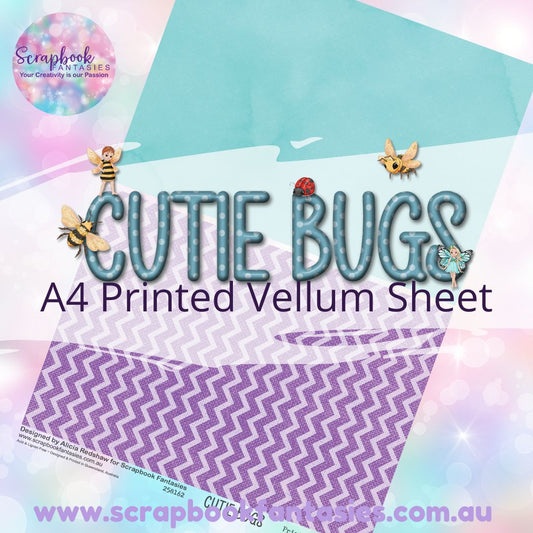 Cutie Bugs A4 Printed Vellum Sheet - Halves 9 258162