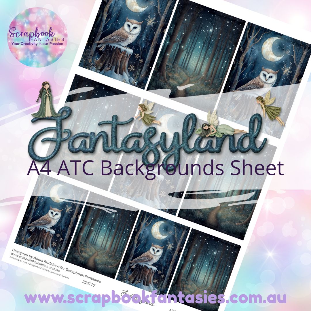 Fantasyland A4 ATC Backgrounds Sheet 6 259117