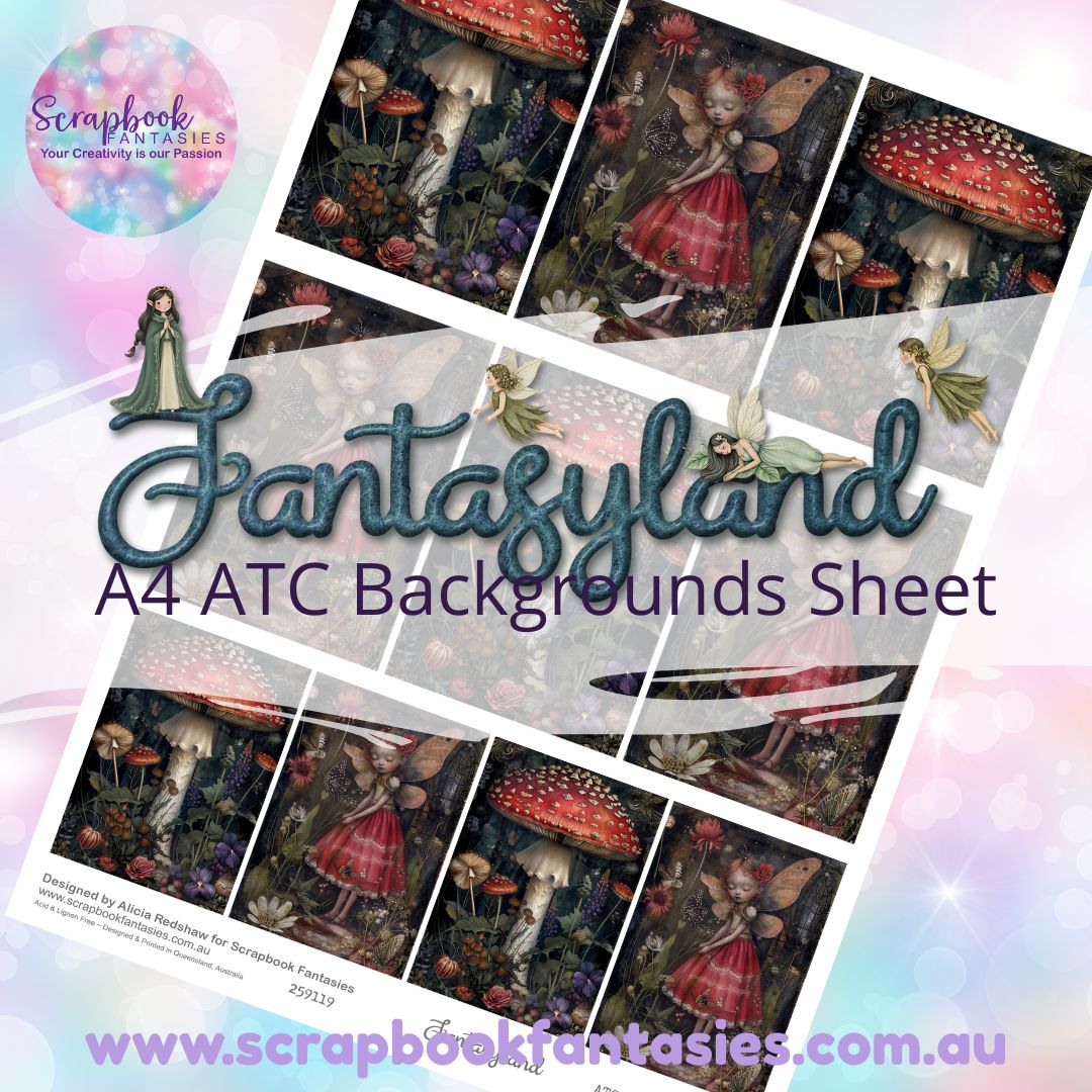 Fantasyland A4 ATC Backgrounds Sheet 8 259119