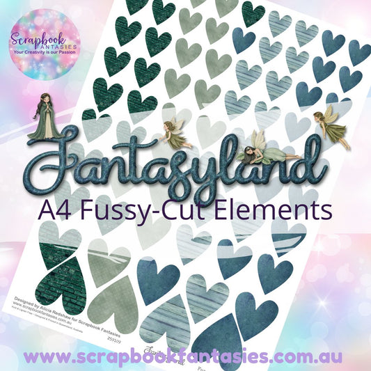 Fantasyland A4 Colour Fussy-Cut Elements - Hearts 1-1 259109