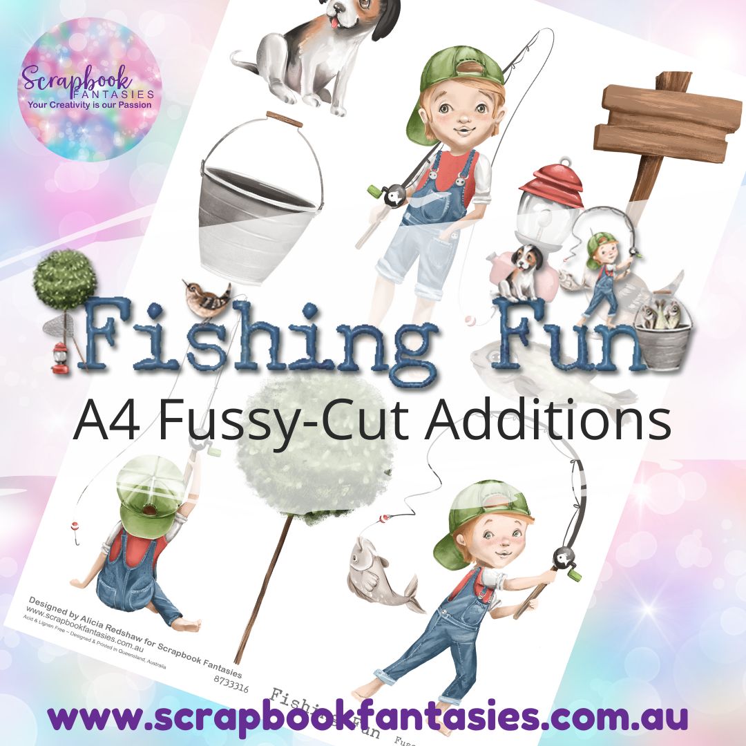 Fishing Fun A4 Colour Fussy-Cut Additions  - Fishing 8733316