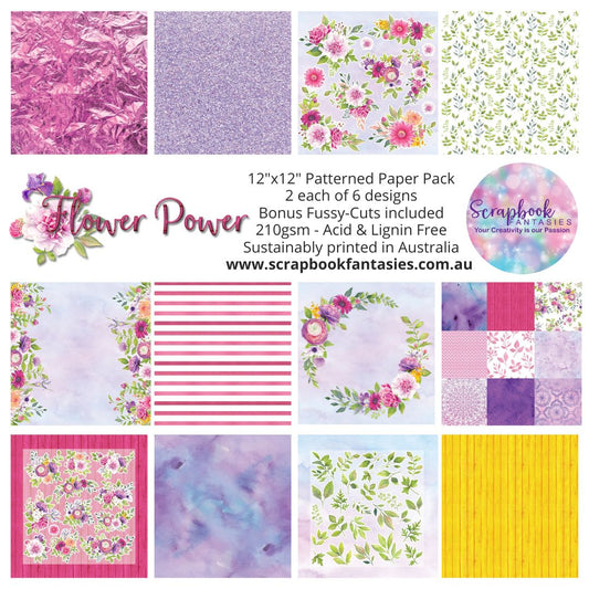 Flower Power 12x12 Double-Sided Patterned Paper Pack - 12660