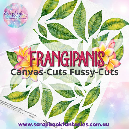Frangipanis 8.25"x11.5" Colour Fussy-Cut Canvas-Cuts - Leaves 623708