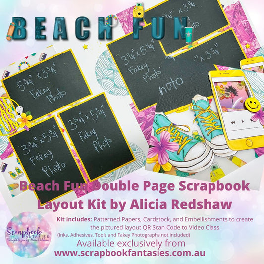 Beach Fun Double-Scrapbook Saturday Night Scrap-Along Kit - Fun in the Sun Super Weekend - 20 January 2024