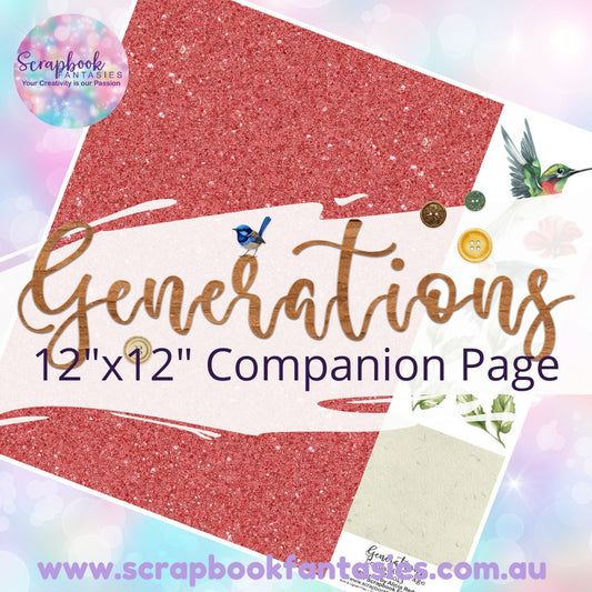 Generations 12"x12" Single-sided Companion Page - Red Glitter 268043