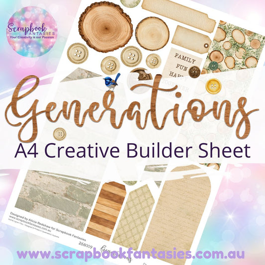 Generations A4 Creative Builder Sheet - Wood 268009