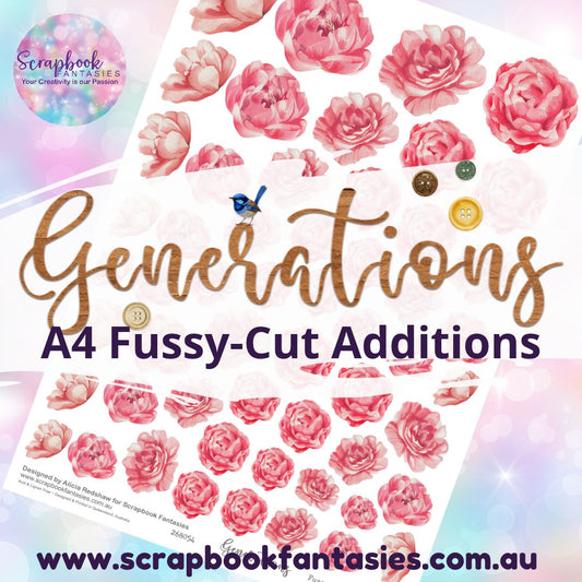 Generations A4 Colour Fussy-Cut Additions - Pink Flowers 268054