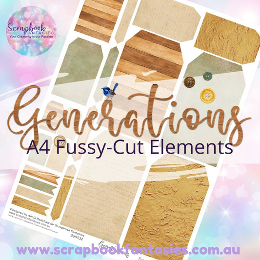 Generations A4 Colour Fussy-Cut Elements - Large Tags 1 268032