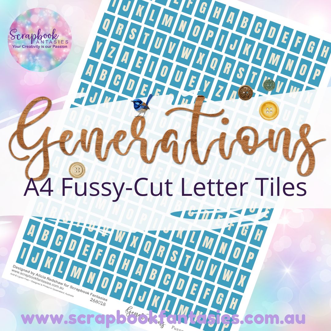 Generations Colour Fussy-Cut Letter Tiles - Medium 268018