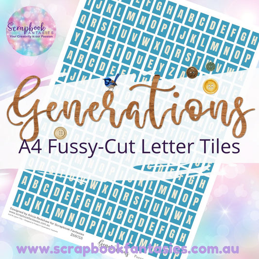 Generations Colour Fussy-Cut Letter Tiles - Medium 268018
