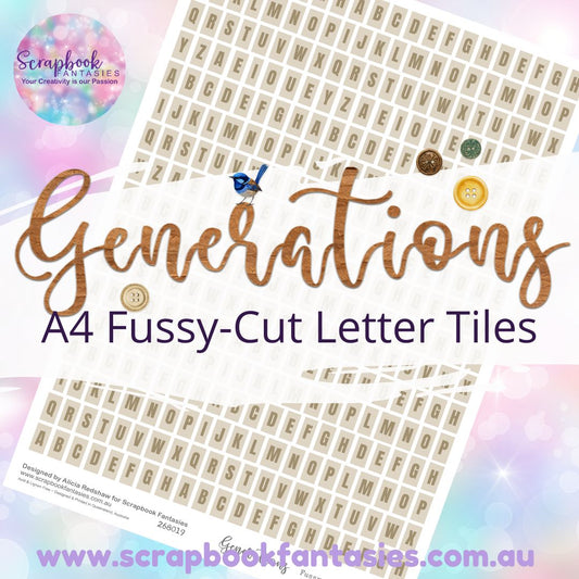 Generations Colour Fussy-Cut Letter Tiles - Small 268019