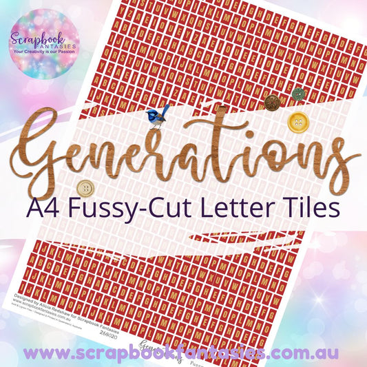 Generations Colour Fussy-Cut Letter Tiles - Tiny 268020