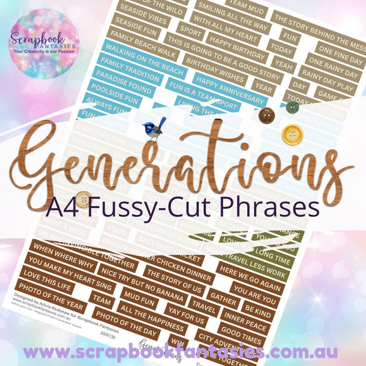 Generations Colour Fussy-Cut Phrases 1 - 268036