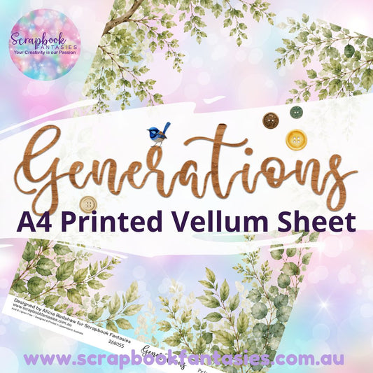 Generations A4 Printed Vellum Sheet - Leaves 268055