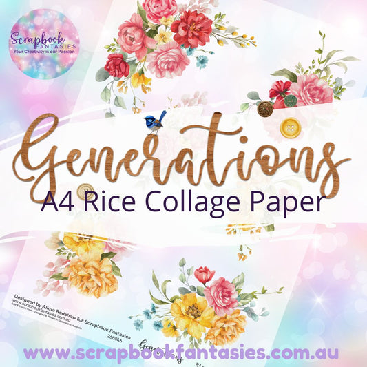 Generations A4 Rice Collage Paper - Bouquets 268046